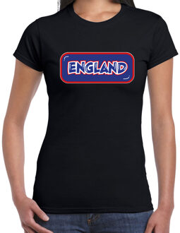 Bellatio Decorations Verkleed T-shirt voor dames - Engeland - zwart - supporter - themafeest M