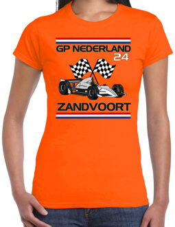 Bellatio Decorations Verkleed t-shirt voor dames - GP - racing - oranje - supporter - themafeest