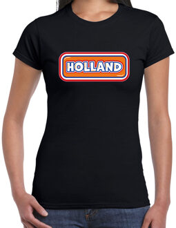 Bellatio Decorations Verkleed T-shirt voor dames - Holland - zwart - supporter - themafeest XL