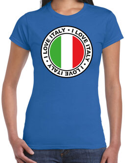 Bellatio Decorations Verkleed T-shirt voor dames - Italie - blauw - supporter - themafeest
