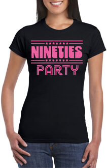 Bellatio Decorations Verkleed T-shirt voor dames - nineties party - zwart - jaren 90/90s - themafeest L