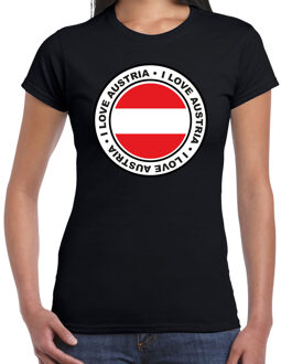 Bellatio Decorations Verkleed T-shirt voor dames - Oostenrijk - zwart - supporter - themafeest XL