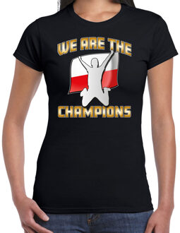 Bellatio Decorations Verkleed T-shirt voor dames - Polen - zwart - voetbal supporter - themafeest 2XL