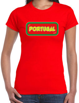 Bellatio Decorations Verkleed T-shirt voor dames - Portugal - rood - supporter - themafeest