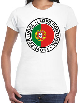 Bellatio Decorations Verkleed T-shirt voor dames - Portugal - wit - supporter - themafeest M