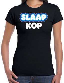 Bellatio Decorations Verkleed T-shirt voor dames - slaapkop - zwart - carnaval - foute party