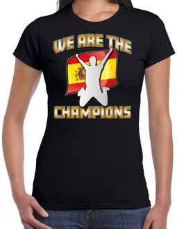 Bellatio Decorations Verkleed T-shirt voor dames - Spanje - zwart - voetbal supporter - themafeest XS