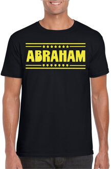 Bellatio Decorations Verkleed T-shirt voor heren - abraham - zwart - glitter geel - verjaardag/themafeest - 50 jaar - 50 2XL