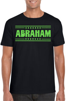 Bellatio Decorations Verkleed T-shirt voor heren - abraham - zwart - glitter groen - verjaardag/themafeest - 50 jaar 2XL