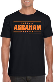 Bellatio Decorations Verkleed T-shirt voor heren - abraham - zwart - glitter oranje - verjaardag/themafeest - 50 jaar 2XL