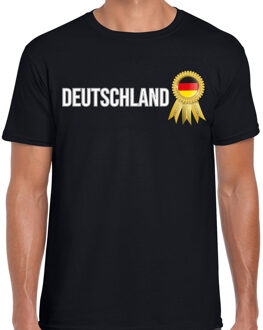 Bellatio Decorations Verkleed T-shirt voor heren - Deutschland- zwart - voetbal supporter - themafeest - Duitsland L
