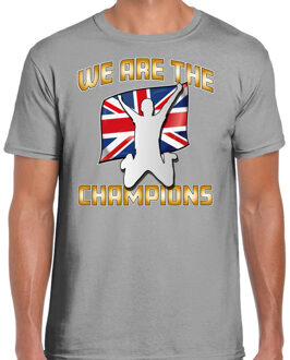 Bellatio Decorations Verkleed T-shirt voor heren - Engeland - grijs - voetbal supporter - themafeest