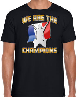 Bellatio Decorations Verkleed T-shirt voor heren - Frankrijk - zwart - voetbal supporter - themafeest