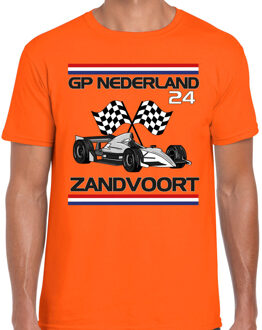 Bellatio Decorations Verkleed t-shirt voor heren - GP - racing - oranje - supporter - themafeest