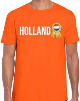 Bellatio Decorations Verkleed T-shirt voor heren - Holland - oranje - voetbal supporter - themafeest - Nederland M