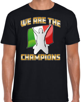 Bellatio Decorations Verkleed T-shirt voor heren - Italie - zwart - voetbal supporter - themafeest XL