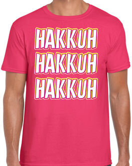 Bellatio Decorations Verkleed T-shirt voor heren - jaren 90/90s - roze - gabber - foute party/carnaval