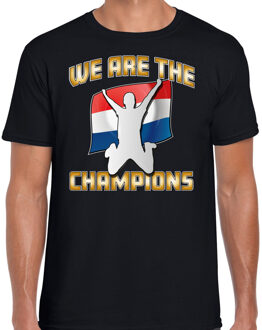 Bellatio Decorations Verkleed T-shirt voor heren - Nederland - zwart - voetbal supporter - themafeest XL