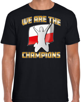 Bellatio Decorations Verkleed T-shirt voor heren - Polen - zwart - voetbal supporter - themafeest