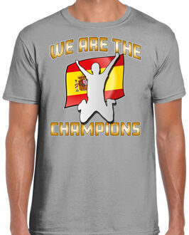 Bellatio Decorations Verkleed T-shirt voor heren - Spanje - grijs - voetbal supporter - themafeest 2XL