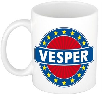 Bellatio Decorations Vesper naam koffie mok / beker 300 ml - namen mokken Multikleur