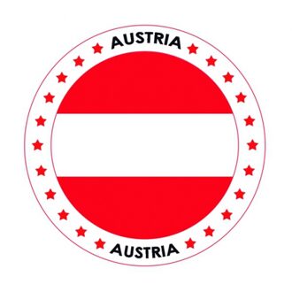Bellatio Decorations Viltjes met Oostenrijk vlag opdruk Multi