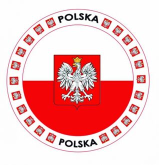 Bellatio Decorations Viltjes met Polen vlag opdruk