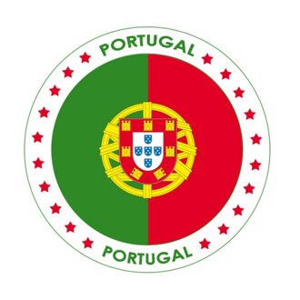 Bellatio Decorations Viltjes met Portugal vlag opdruk