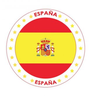 Bellatio Decorations Viltjes met Spanje vlag opdruk