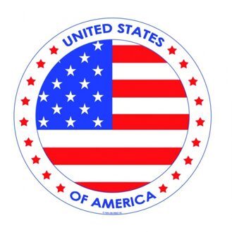Bellatio Decorations Viltjes met USA vlag opdruk