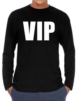 Bellatio Decorations VIP long sleeve t-shirt zwart voor heren 2XL