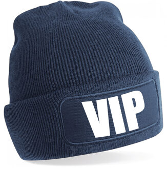 Bellatio Decorations VIP muts/beanie onesize unisex - navy