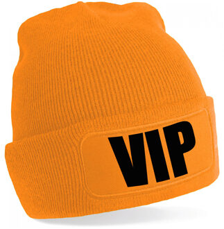 Bellatio Decorations VIP muts/beanie onesize unisex - oranje One size