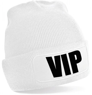 Bellatio Decorations VIP muts/beanie onesize unisex - wit One size