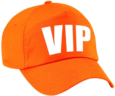 Bellatio Decorations VIP pet / cap oranje met witte letters voor meisjes en jongens - Verkleedhoofddeksels