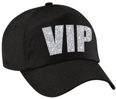 Bellatio Decorations VIP pet /cap zwart met zilver bedrukking volwassenen