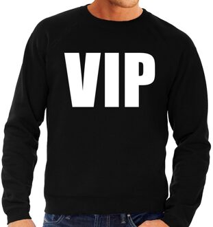 Bellatio Decorations VIP tekst sweater / trui zwart voor heren