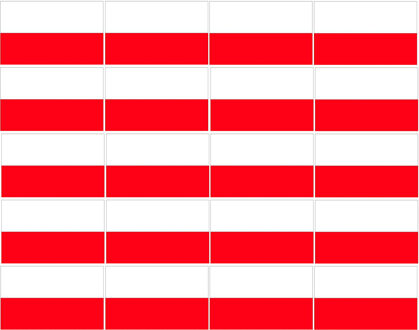 Bellatio Decorations Vlag Polen stickers - 20x - A7 formaat - 7.5 x 10 cm - landen versiering - feestartikelen