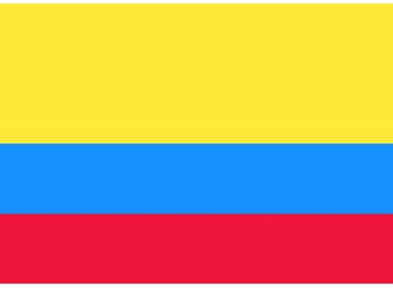 Bellatio Decorations Vlag van Colombia stickers - 7 x 10 cm - Landen - Colombiaanse vlaggetjes
