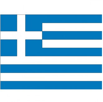 Bellatio Decorations Vlag van Griekenland stickers - 10x - 7 x 10 cm - Landen - Griekse vlaggetjes