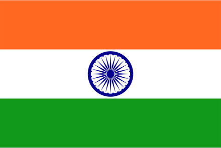 Bellatio Decorations Vlag van India stickers - 7 x 10 cm - Landen - Indiaanse vlaggetjes