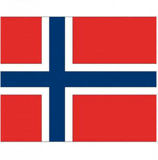 Bellatio Decorations Vlag van Noorwegen stickers - 10x - 7 x 10 cm - Landen - Noorweegse vlaggetjes