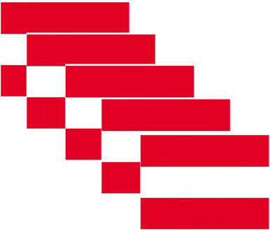 Bellatio Decorations Vlag van Oostenrijk stickers - 20x - 7 x 10 cm - Landen - Oostenrijkse vlaggetjes