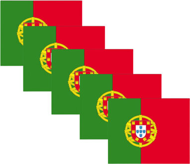 Bellatio Decorations Vlag van Portugal stickers - 20x - 7 x 10 cm - Landen - Portugese vlaggetjes