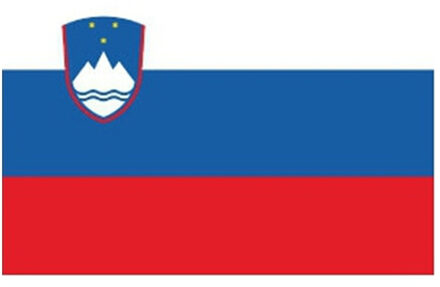 Bellatio Decorations Vlag van Slovenie stickers - 10x - 7 x 10 cm - Landen - Sloveense vlaggetjes