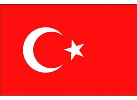 Bellatio Decorations Vlag van Turkije stickers - 10x - 7 x 10 cm - Landen - Turkse vlaggetjes