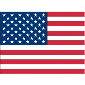 Bellatio Decorations Vlag van USA/Amerika stickers - 25x - 7.5 x 10 cm - Binnen/buiten Multi