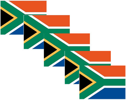 Bellatio Decorations Vlag van Zuid Afrika stickers - 20x - 7 x 10 cm - Landen - Zuid Afrikaanse vlaggetjes