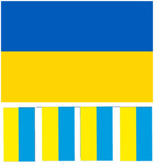 Bellatio Decorations Vlaggen versiering set - Oekraine - Vlag 90 x 150 cm en vlaggenlijn 4 meter