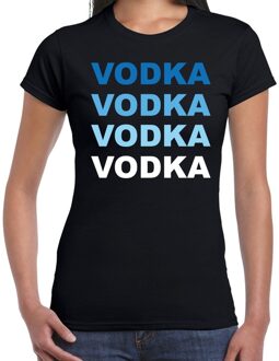 Bellatio Decorations Vodka drank fun t-shirt zwart voor dames 2XL